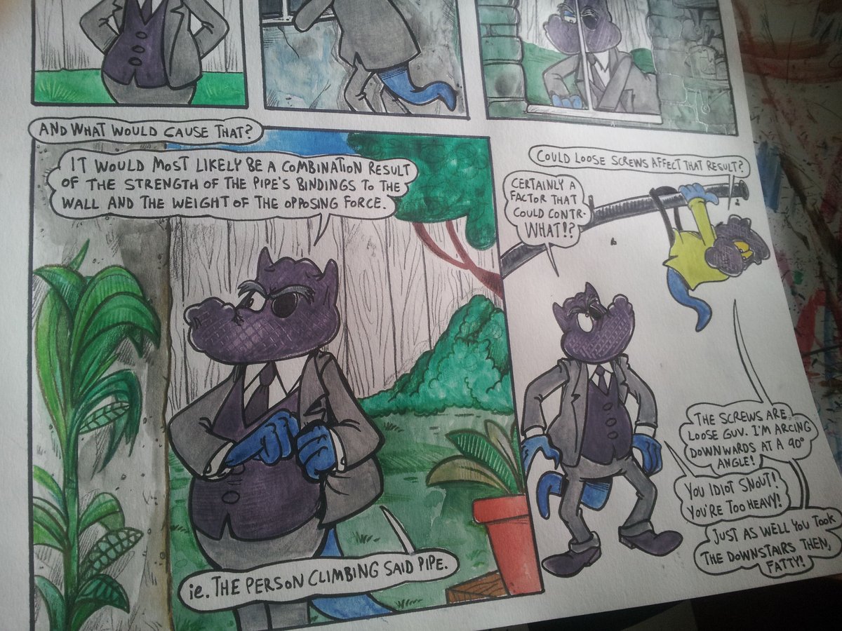 AndrewMorrice1's tweet image. Sneak peek of an upcoming Snide and Snout (mis)adventure. Unsure what platform to put this one on. Maybe @ComixCentral again.

#HRAMcomics #blonge #snide #snout #comic