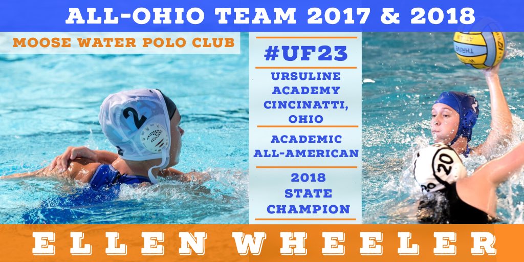 Ellen Wheeler @EllieWheeler9, an outstanding athlete from Ursuline Academy Cincinnati & Moose Water Polo Club ➡️ @UF. 🐊 2018 State Champion, Voted All-Ohio Teams 2017 & 2018. #FridayFutures #UF23 🤽‍♀️ #CantStopTheRise ufwaterpolo.com
