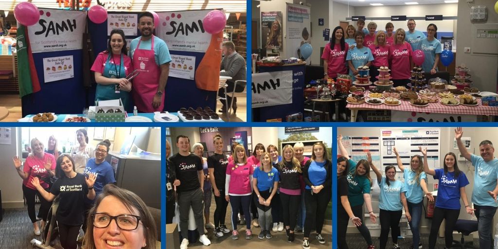 SAMHtweets's tweet photo. A big thank you to @RBS staff across Scotland who have been spending this week fundraising this week in aid of SAMH. Well done to everyone involved! #OWIJ #Team SAMH https://t.co/uzqa2QRn08