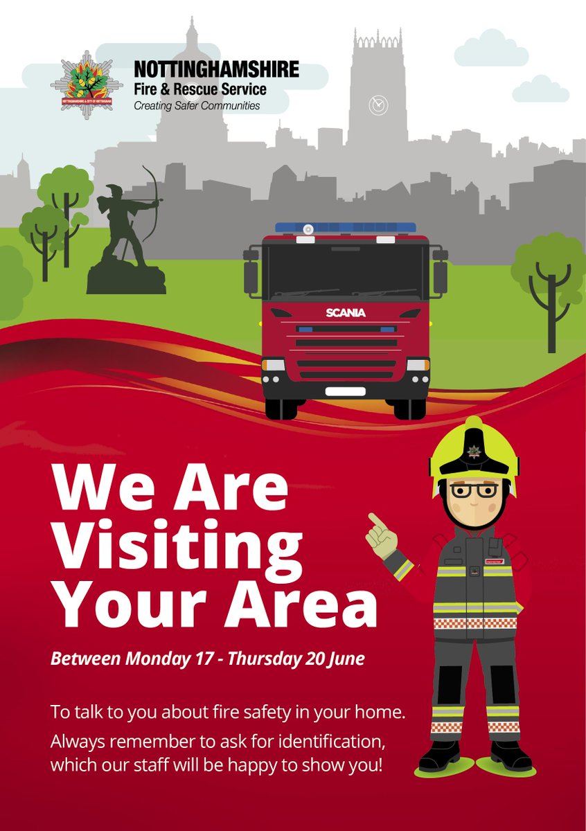 nottsfire's tweet photo. We will have an increased presence in #Aslockton next week as our crews will be there from Monday (17 June) to Thursday 20 June to offer free fire safety advice.
Firefighters will be visiting homes to offer a free Safe and Well Visit, to keep you safe from fire.
@NFRS_Prevention https://t.co/6GNhp9EFQ9