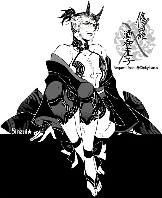 ?女裝注意?
修羅?x酒吞童子(衣装)。@DinkyIcarusさんのリクエストです(〃ノωノ)
修羅になっても酒に弱そう、あとひどい酔っ払い。

大大我猜你想看衣服面積更少的狀態,對不起我恥力不太夠?

#SEKIRO #SekiroFanArt 