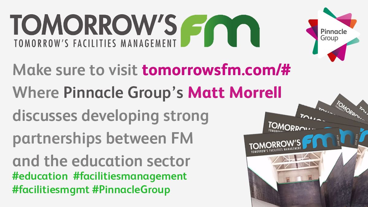 _pinnaclegroup's tweet photo. Make sure to read the current issue of Tomorrows FM https://t.co/zddPw5VPXG Where Matt Morrell discusses developing strong partnerships between FM and the education sector #FacilitiesMgmt #tomorrowsfm #education #PinnacleGroup #FacilitiesManagement https://t.co/hJcE5D2qd4