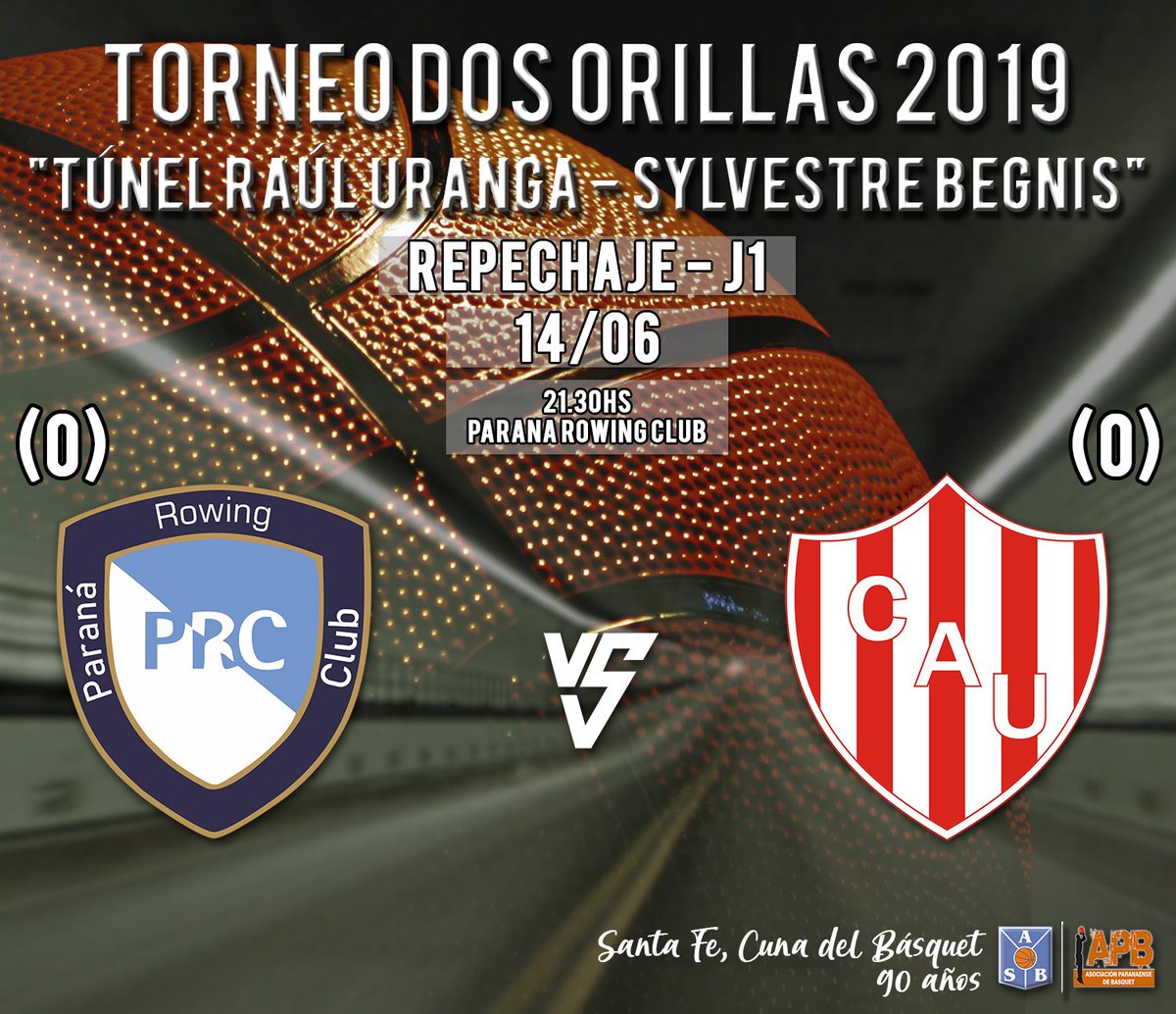 asbprensa's tweet photo. #DosOrillas2019 🏀 
▶ Repechaje - J1 
⏰ 21.30hs 
📍 Paraná Rowing Club
⛹ @basquetPRC (0) vs @clubaunion B (0) https://t.co/ua4fILrhKX
