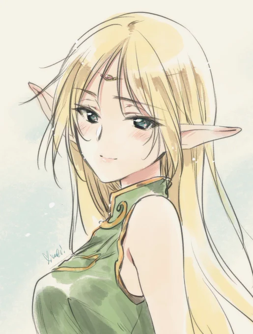 ロードスの話して懐かしくなったからディードらくがき… 昔お仕事もさせて頂いたなぁ☺️ロードス大好きなので嬉しかった💖 