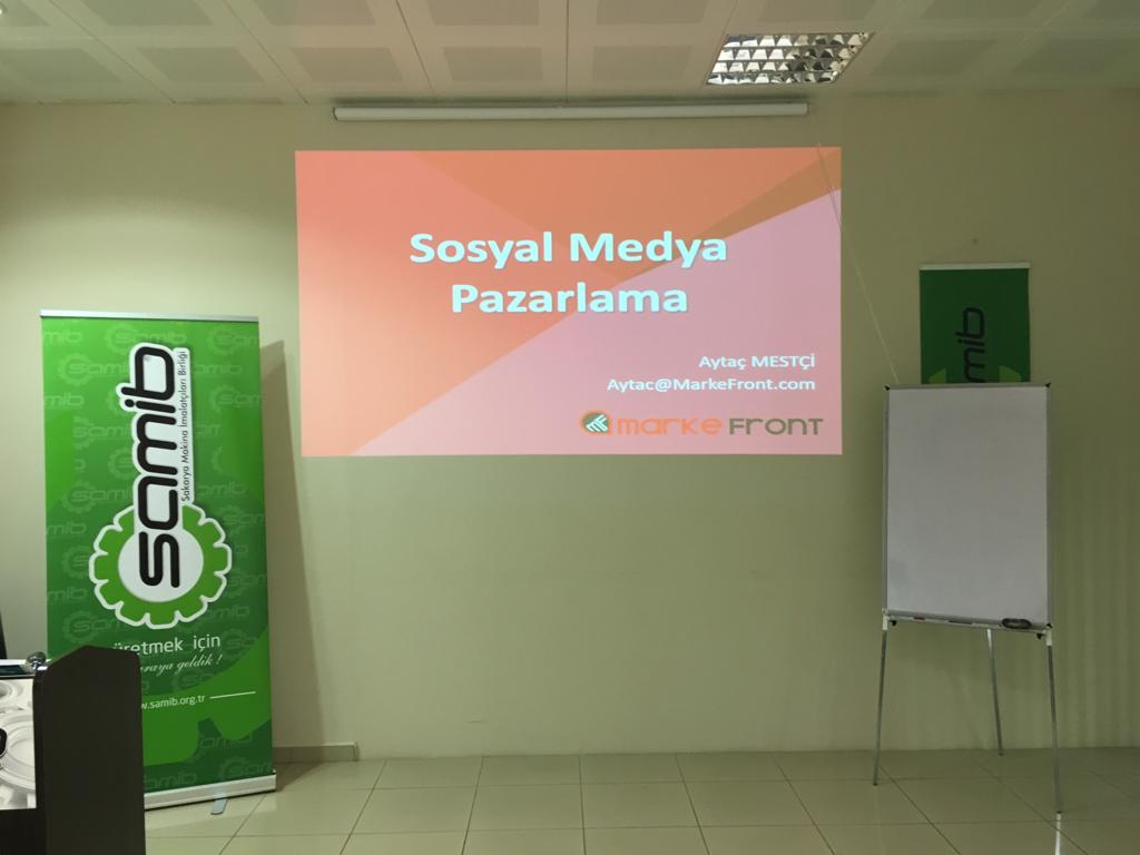 MarkeFront's tweet photo. Genel Müdürümüz @aytacmestci; #MarkeFront ve @ARCEgitim iş birliği ile düzenlenen 2 günlük eğitim programı kapsamında #SAMİB (Sakarya Makina İmalatçıları Birliği Derneği) üyelerine Sosyal Medya Pazarlama Eğitimi veriyor.
#ARCEğitim #sosyalmedya #sosyalmedyapazarlama https://t.co/fVDHbFHkKK