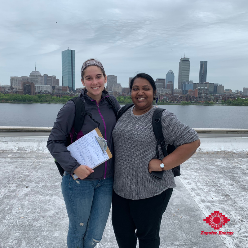 Meet our new <a href="/MassCEC/">Massachusetts Clean Energy Center</a> interns, Maria and Nira! We're excited to have them on the team with us this summer. They're already out and about, visiting #solarenergy systems for maintenance and feasibility studies. Read: ow.ly/ZRDm50uDBjK