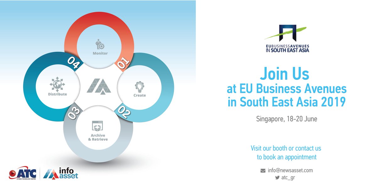 atc_gr's tweet photo. Here we are @EUBizAvenues, first stop #Singapore! If you are attending, contact @kvrahnos to get to know our end-to-end content marketing platform, #infoasset! @EUGateway https://t.co/TGArlC1P5V