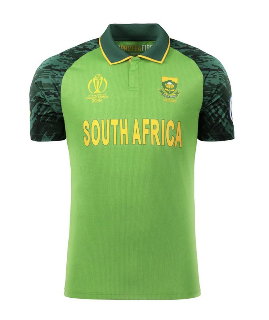 rayder_media's tweet photo. WIN a Proteas #CWC2019 shirt courtesy of @NewBalance_SA 

Correctly name the following &amp; follow @rayder_media to enter draw. 

1. Rabada’s school
2. 1st player to dismiss twins with consecutive balls in an ODI?
3. SA’s ‘96 CWC 1st-choice keeper

Closes:17/6 - 1pm (SAST) https://t.co/4wb78TmXCZ