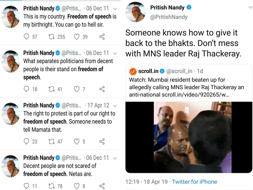 30 #YeBhaaratKePatrakaarOh, while we are at the topic of double standards, here's what we think of freedom of speech - it too is relative, depending upon our blinkered worldview!