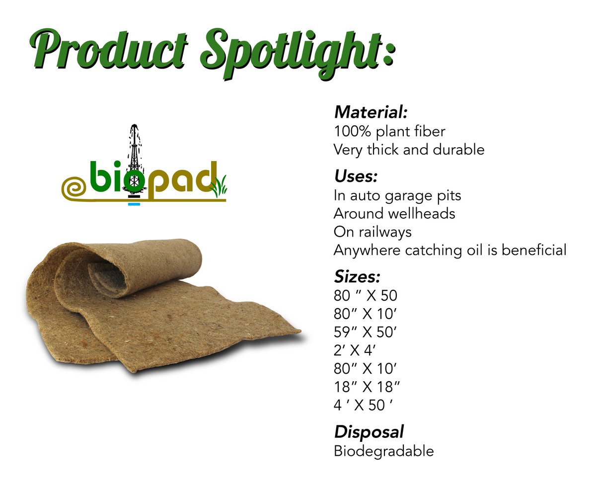kengro's tweet photo. https://t.co/sOtYFV5Zxo

Biopad was developed to catch falling railroad oil.  We now produce it in sizes for many more uses.

Here you can see Biopad holding strong after 6 months of being in a diesel shop pit!

#autogarage #dieselshop #biopad #kengro #oilasborbents #mechanic https://t.co/fHblheCkv1