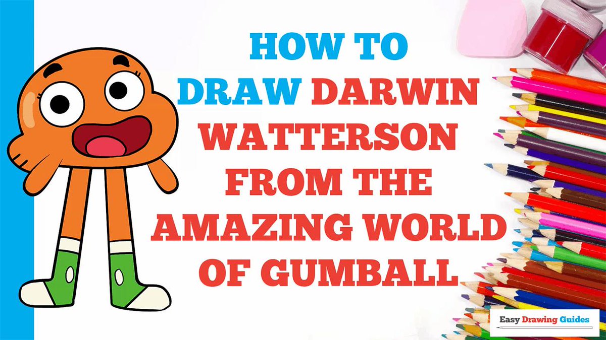 How to draw Darwin Watterson - Step by step drawing tutorials