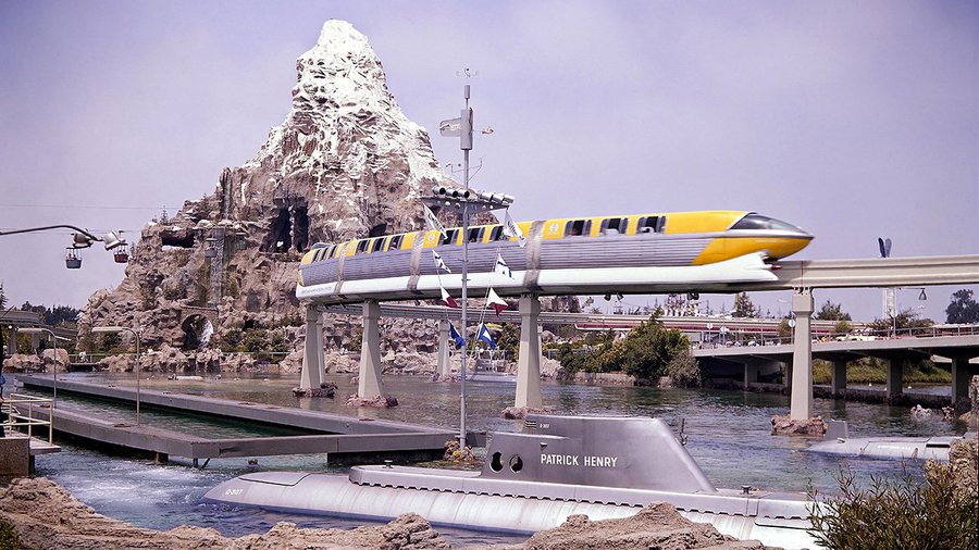 Disney Monorail, Matterhorn Bobsleds, And  Submarine Voyage in 1959