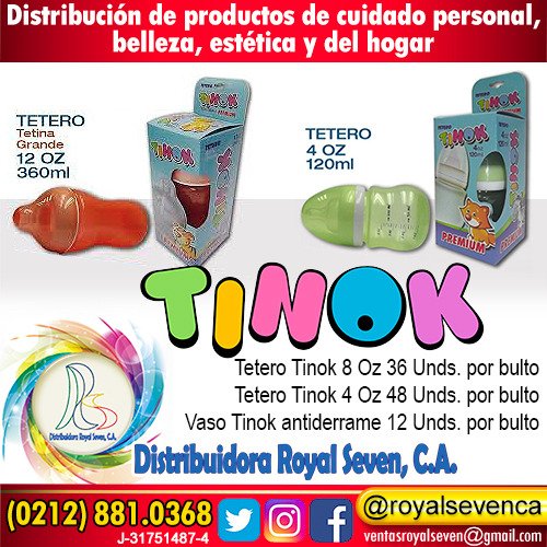 royalsevenca's tweet photo. Tetero Tinok 8 Oz 36 Unds. por bulto
Tetero Tinok 4 Oz 48 Unds. por bulto
Vaso Tinok antiderrame 12 Unds. por bulto
DISTRIBUCIÓN
📞 0212 881.0368
📧 ventasroyalseven@gmail.com
@royalsevenca
💇🏼 #Caracas #estética #belleza #RoyalSevenCa #royalSeven #teteros #distribución 🇻🇪 #14Jun https://t.co/oVSArU1raf
