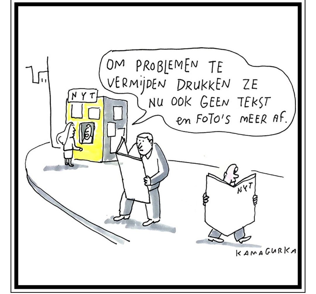 DerkWalters's tweet photo. Kamagurka over cartoons bij The New York Times https://t.co/beO1ftJ7gI