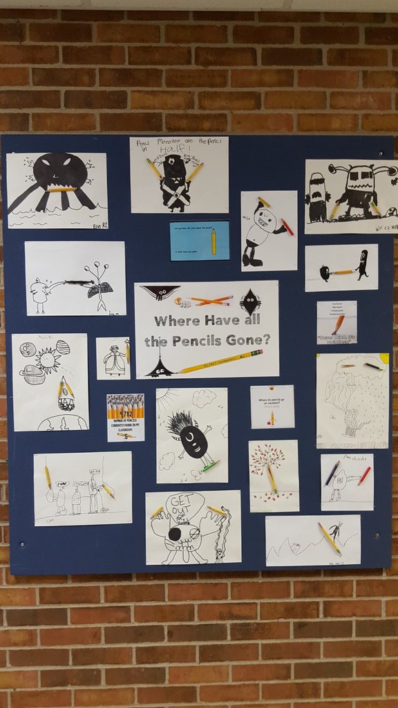 McGregorStudio's tweet photo. Can't find a pencil at the end of the year? I think I know why. #WayCreates #PencilMonsters @bhschools https://t.co/9sbv146YZ2