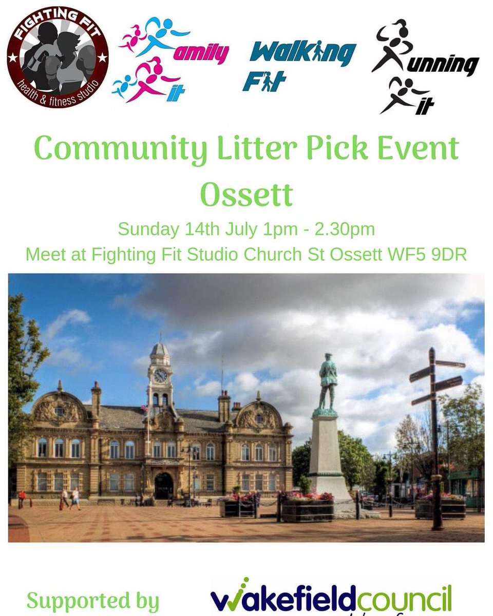 Meeting outside the Fighting Fit Studio 1pm-2.30pm Sunday 14th July

#communitycleanup