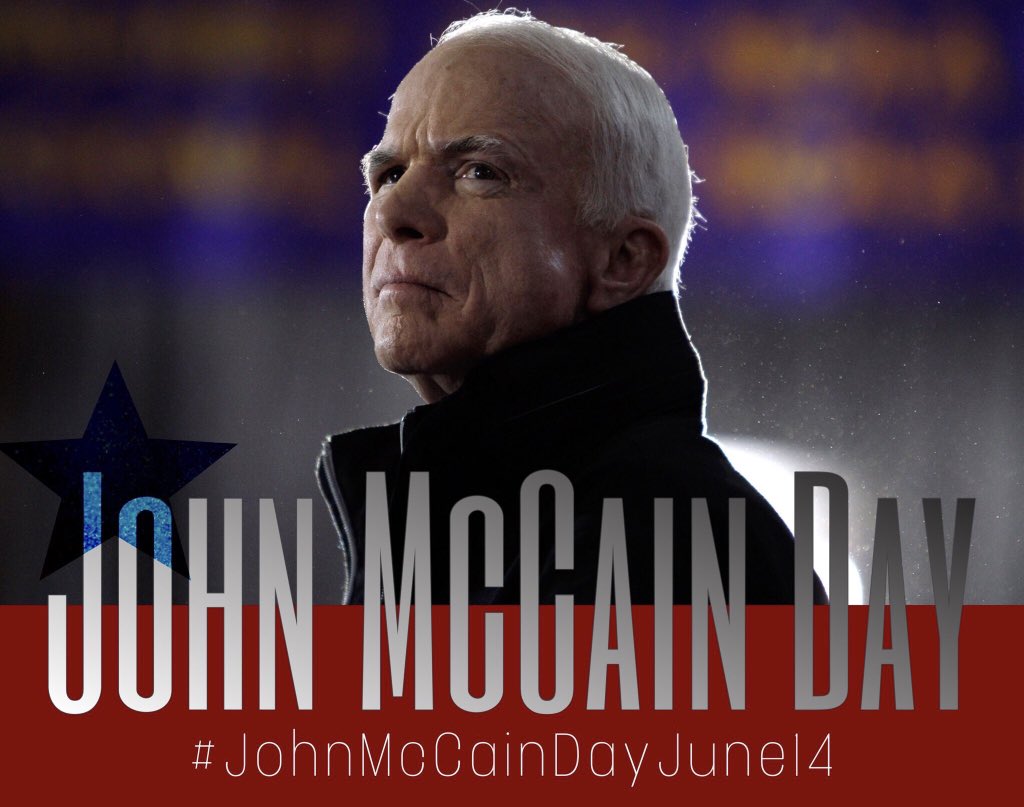 <a href="/realDonaldTrump/">Donald J. Trump</a> Happy #JohnMcCainDay