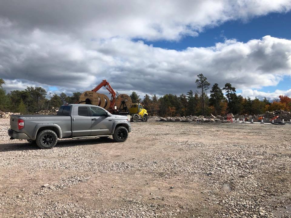 Getting the fiber in the ground.
