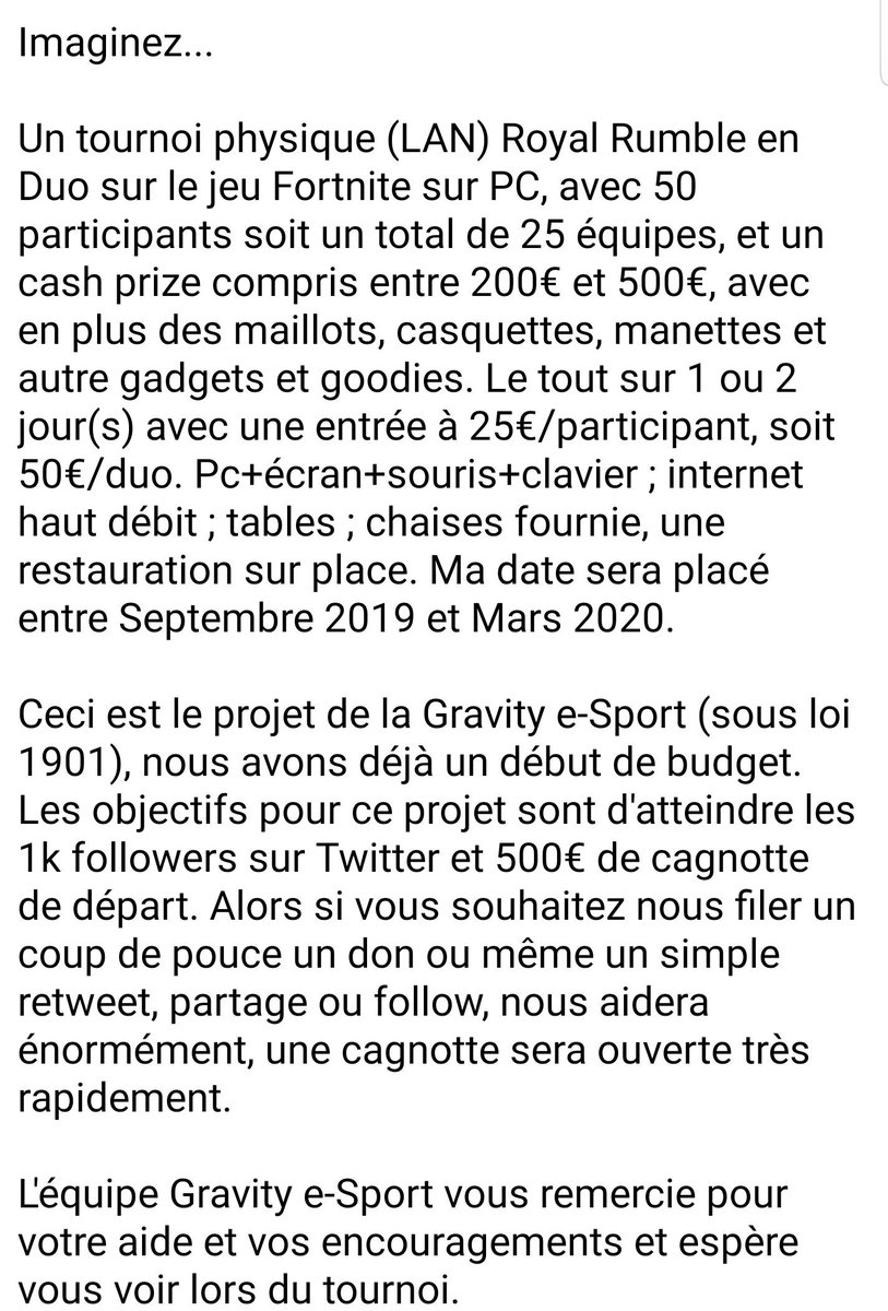 Gravity_e_SporT's tweet photo. @Gravity_e_SporT @ASUS_ROG_FR @TrainHardEsport @EsportNxt @SFCO_eSport @LogitechGFrance @ScoupEsport @coolermasterfr @PCS_Original @Esportdevil @DexertoFR @TheLAGFr @TopAchat @CrazyTigerDrink @FortniteFR @Fortnite_fr @FortniteGame @Fortnitesport @FFRCommunity @FortniteGameFR https://t.co/RZgUq6tSY0