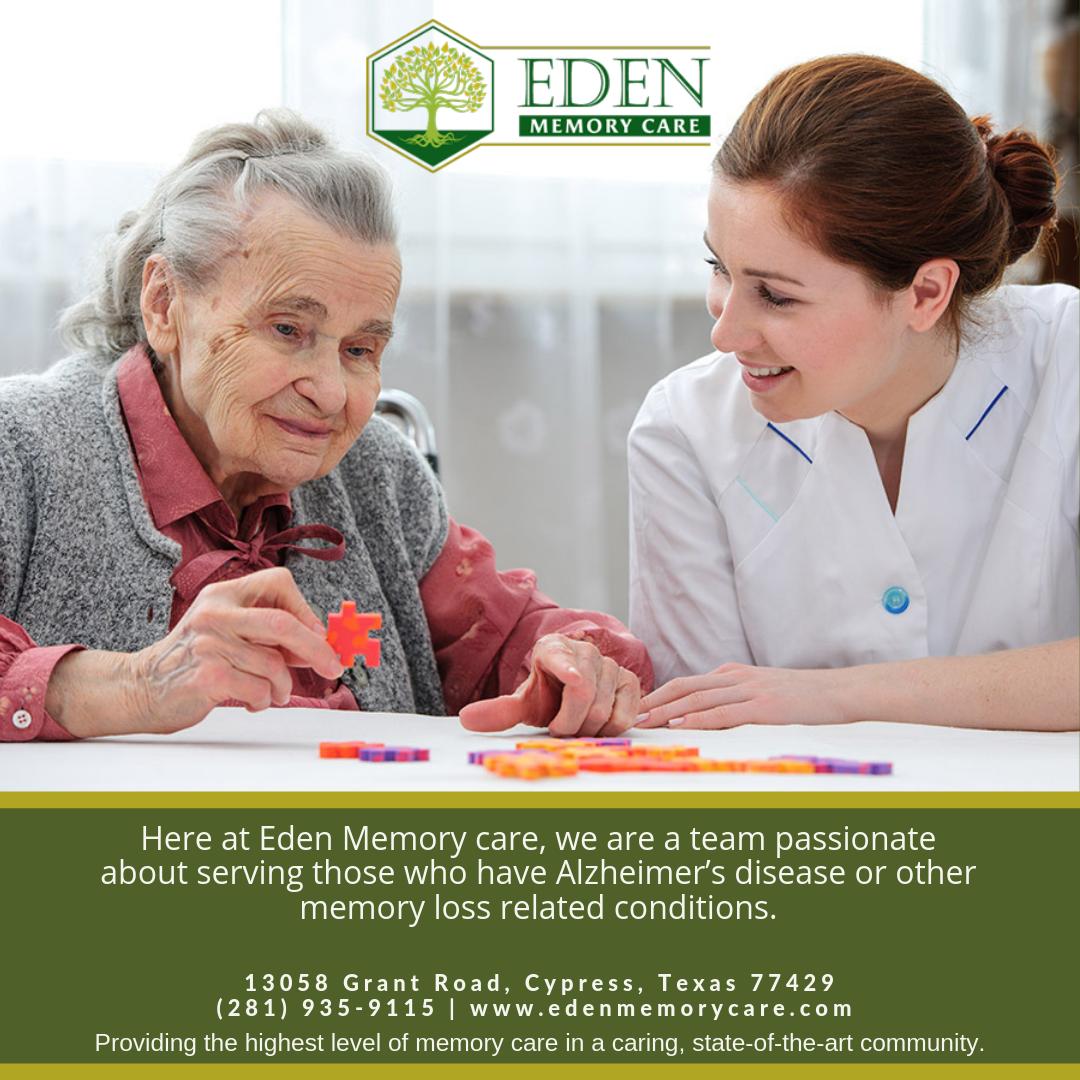 EdenMemoryCare's tweet photo. Here at Eden Memory care, we are a team passionate about serving those who have Alzheimer’s disease or other memory loss related conditions.
https://t.co/H1MrRIuQvO
#MemoryCare #CypressTX https://t.co/oSqkGclu82