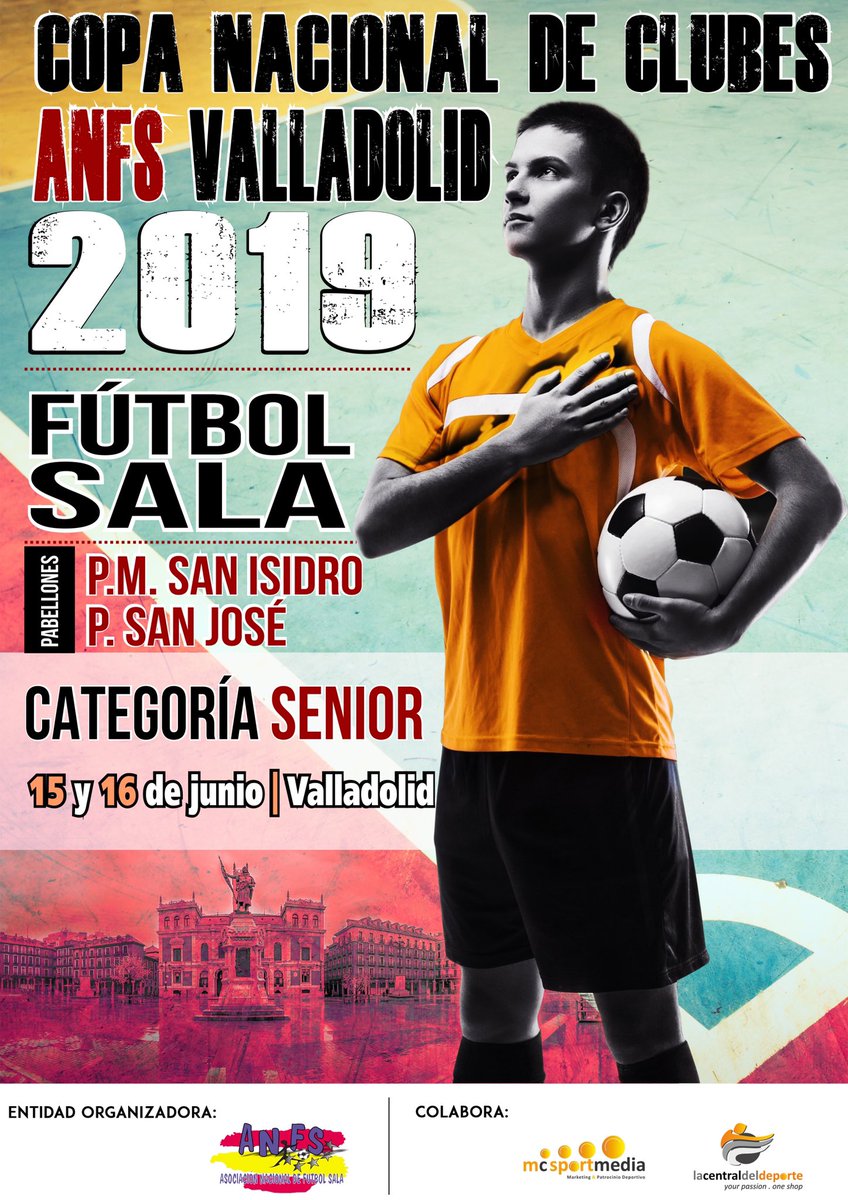 Mañana llega a Valladolid <a href="/AyuntamientoVLL/">Ayto. de Valladolid</a> la Copa Nacional de Clubes de Fútbol Sala <a href="/ANFSala/">ANFS</a> . Diez equipos de #Guadalajara #cadiz #zamora #badajoz #Vitoria y #valladolid