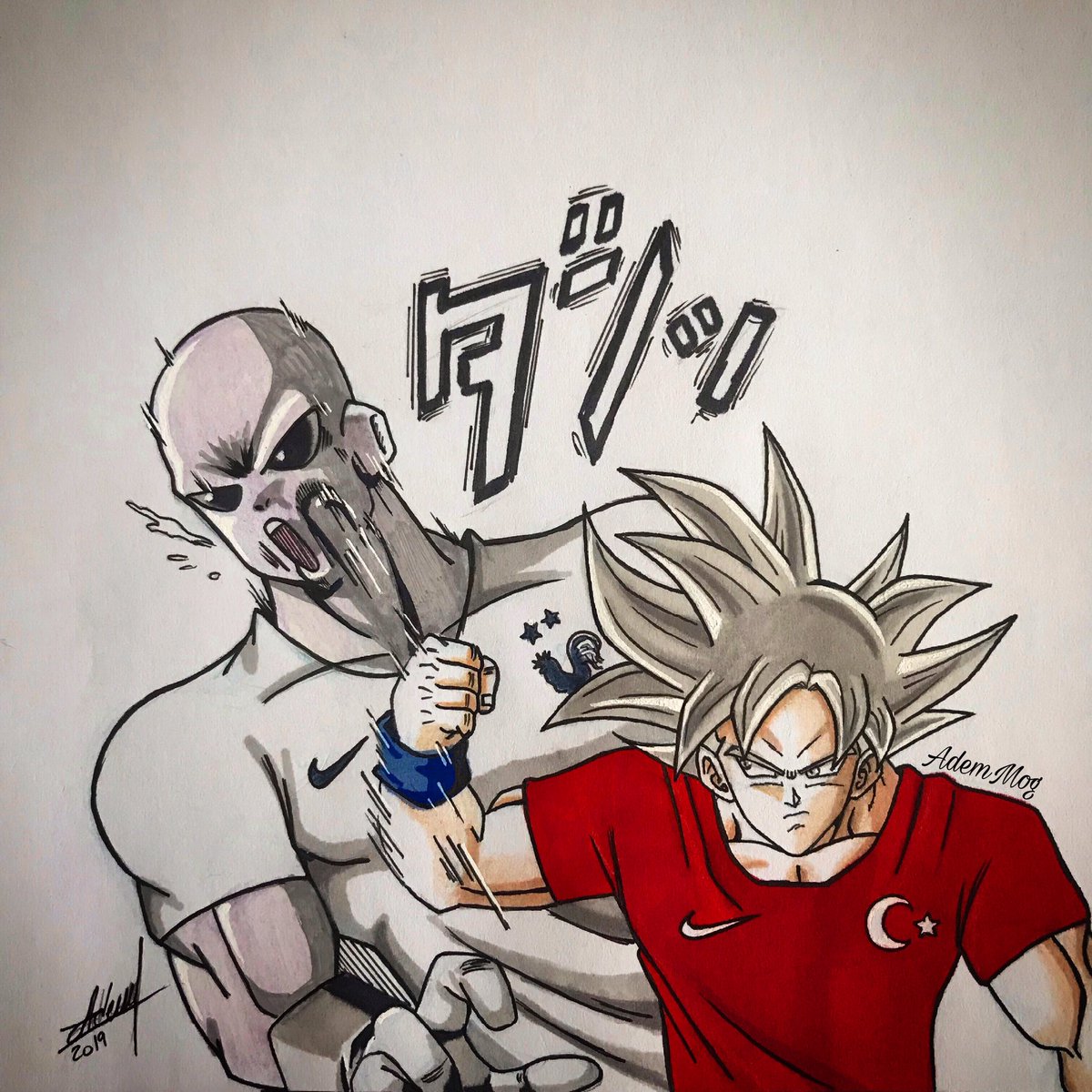 Ademmog Art Official On Twitter Goku Vs Jiren 2 0 Euro2020 Turquie France Turfra Goku Jiren Gokuultrainstinct Turc Turk Dragonballsuper Drawing Draw Dessin Manga Https T Co Siu6bz6b0d