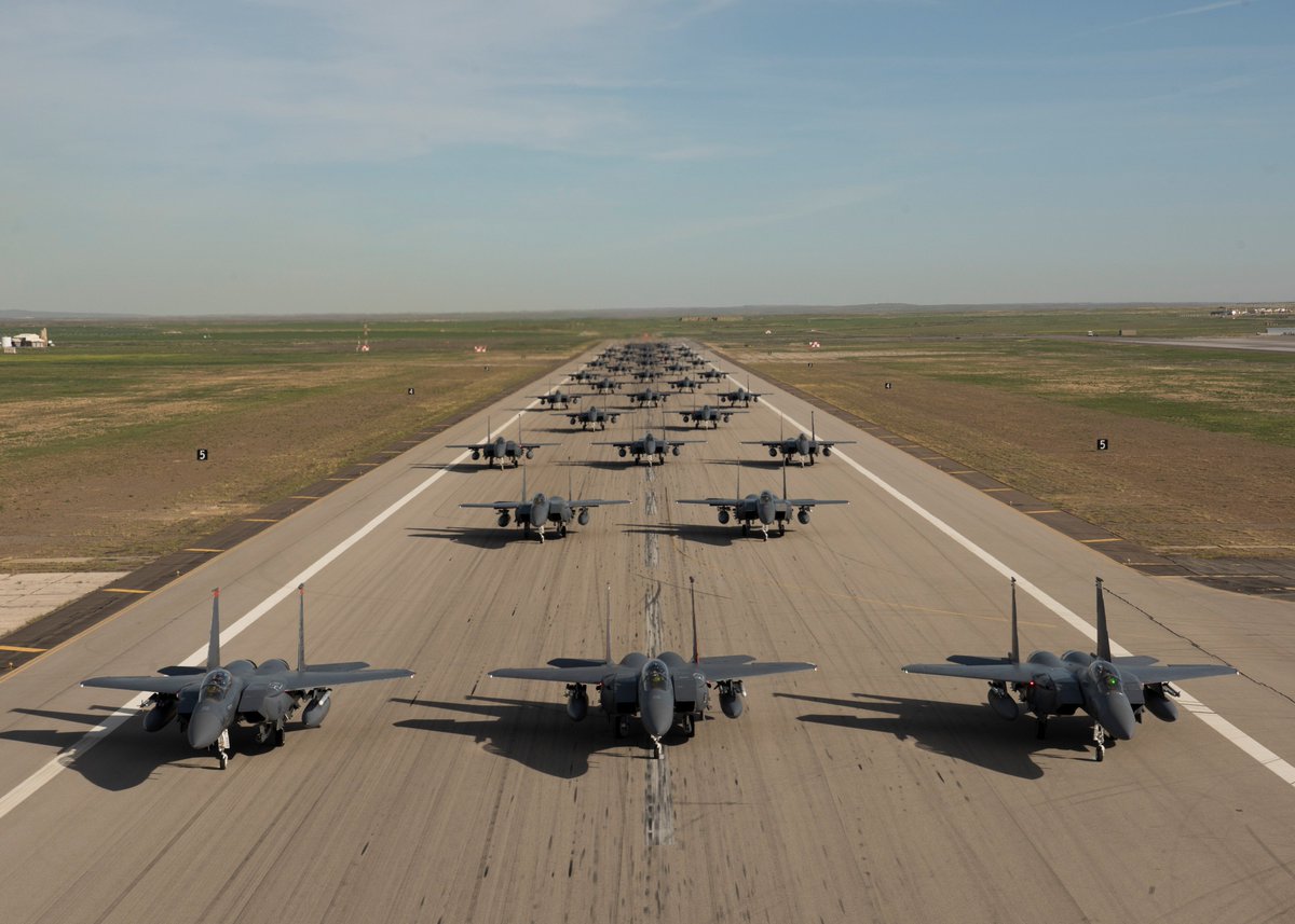 366FW's tweet photo. The squadrons of the 366th Fighter Wing were able to enjoy the mild weather this week with a walk. Our family has a strong heritage and legacy; we are proud to be #Gunfighters!
#389FS #391FS #428FS #366FW #ACC https://t.co/XZ75vZqCzR