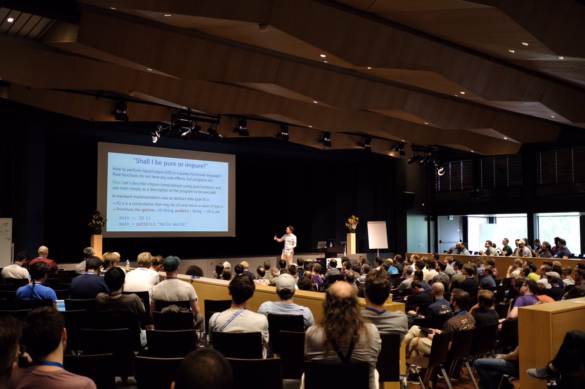 Our second keynote has now started, after a long day of hacking &amp; tracks: Selective Applicative Functors by <a href="/andreymokhov/">Andrey Mokhov</a>