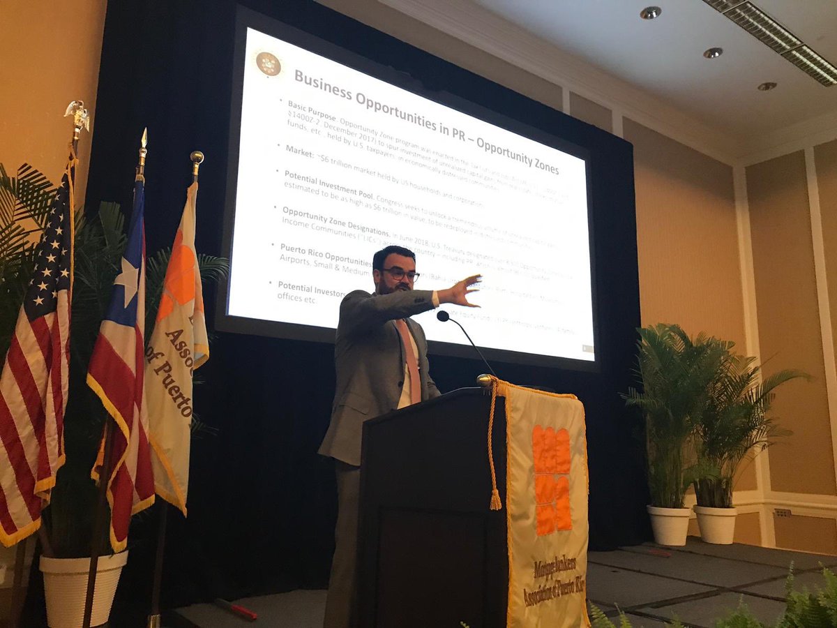 GjPortela's tweet photo. At the 2019 Mortgage Bankers Association of Puerto Rico Convention discussing #opportunityzones and our plans to attract investments to the island. @ricardorossello https://t.co/a6AiVNN3Ou