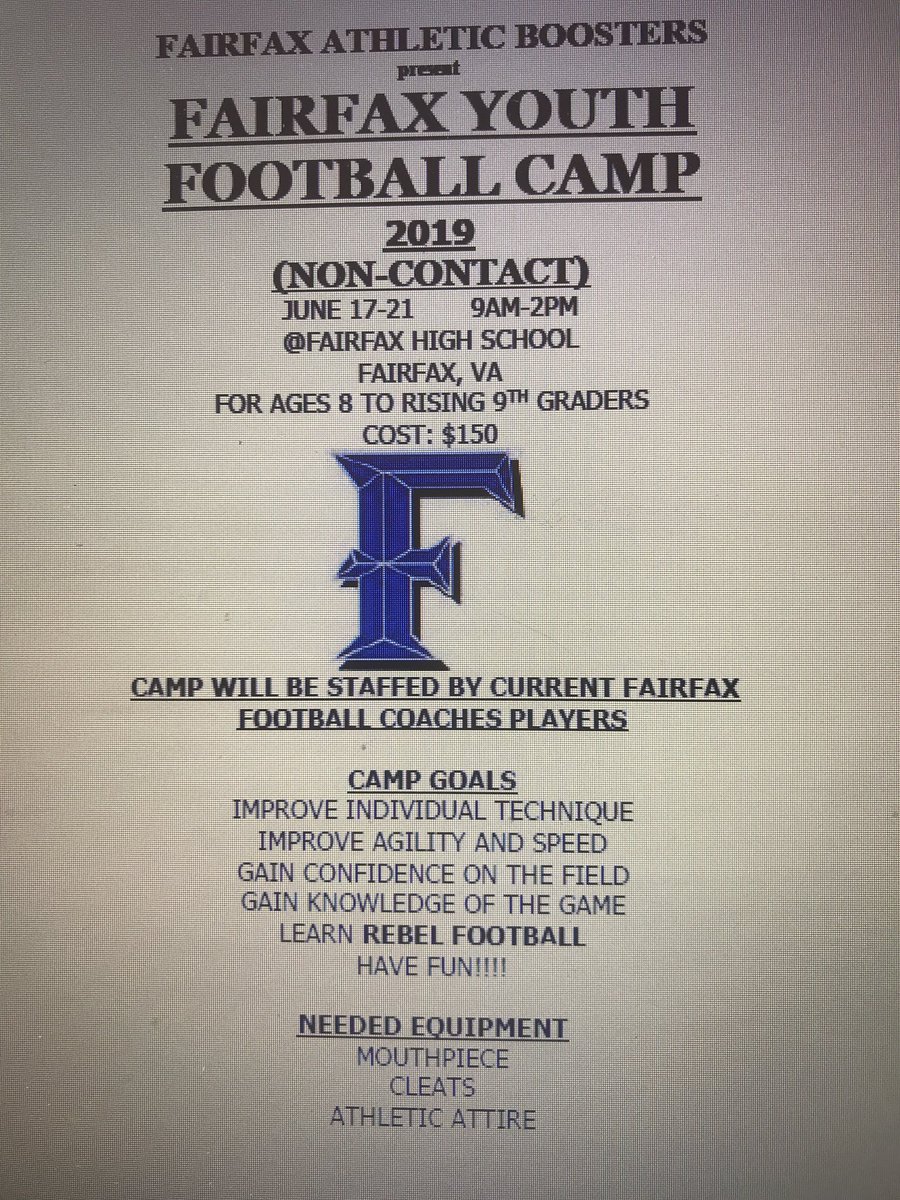 Fairfax HS Football tweet media