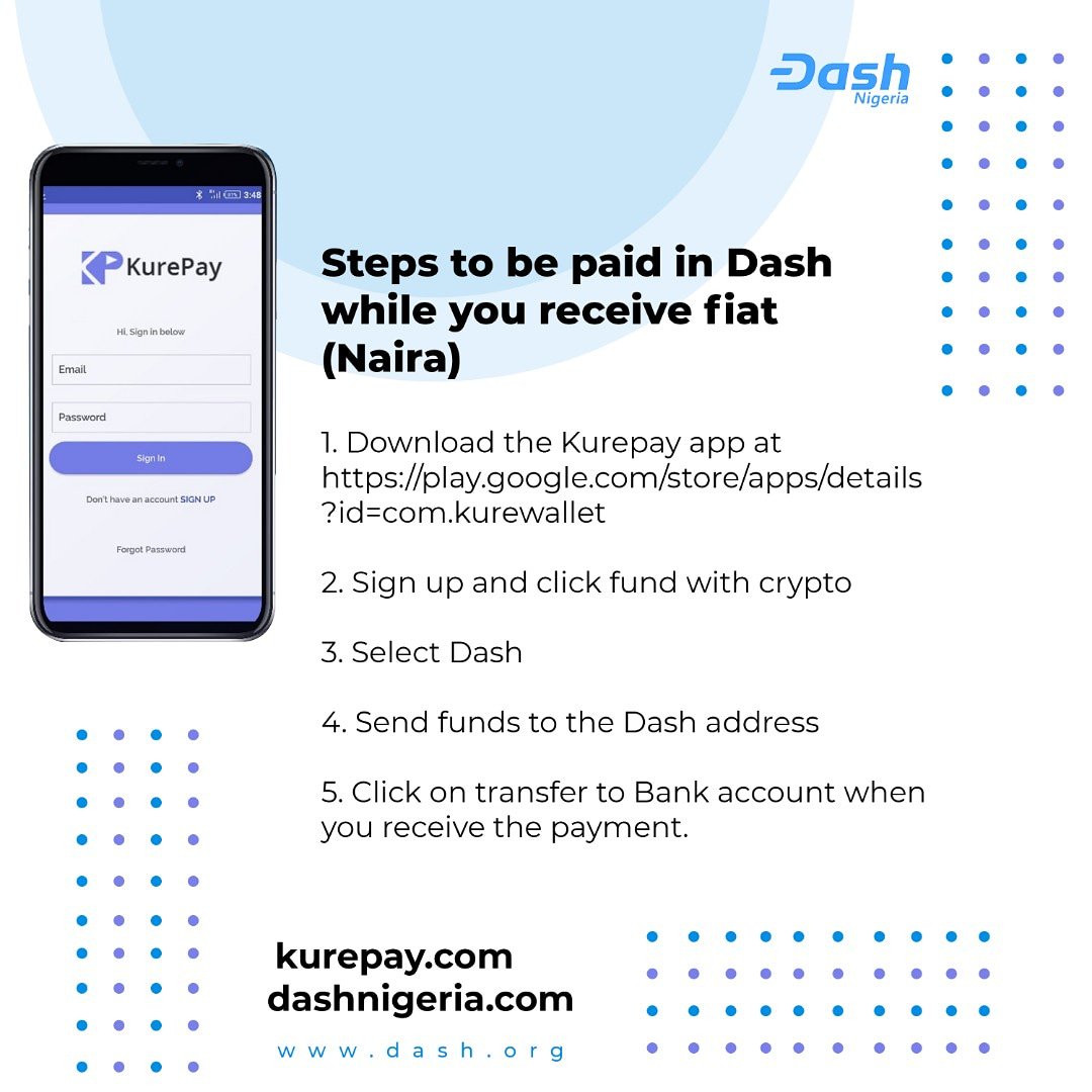 Kurepayofficial's tweet photo. Convert your Dash to naira instantly with kurepay!!

https://t.co/QRN7aAKCeT

#Bitcoin #Ethereum #Dash   #crypto #ewallet
#Kurecoin @bbcafrica @dash @cnnafrica  @Cointelegraph @ForbesCrypto  @TechCrunch @Cryptotvplus @Dashpay @DashNigeria_Biz https://t.co/kjDTD2pP72