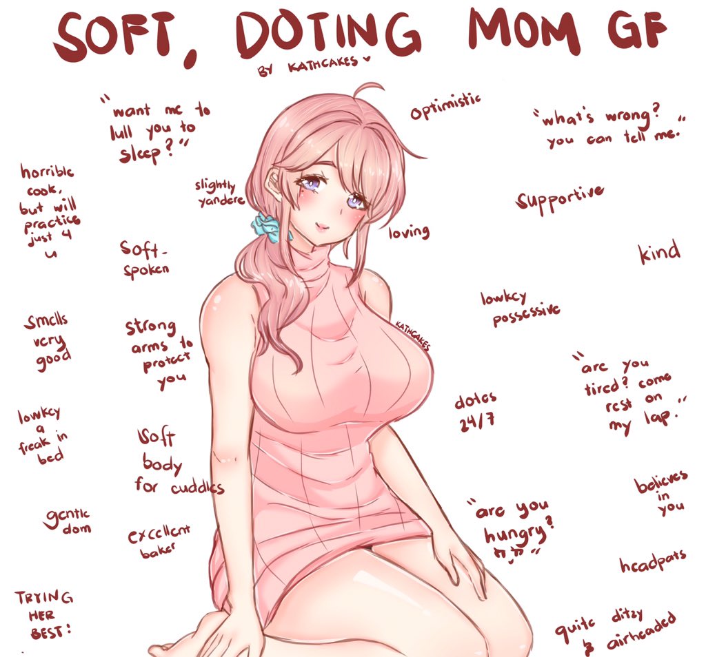 soft doting mom gf for hire #soft #mommy #drawing #art #pinkhaie #idealgf #...