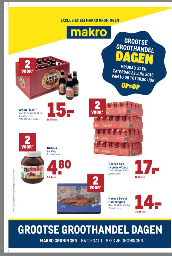 Makro Groningen Grootse Groothandel Dagen 21&amp;22 juni