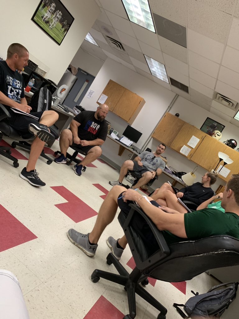 Coach_CBerry's tweet photo. Strength Coaches Roundtable. Spitballin with some dang good strength coaches. https://t.co/BK2zTyG1oL