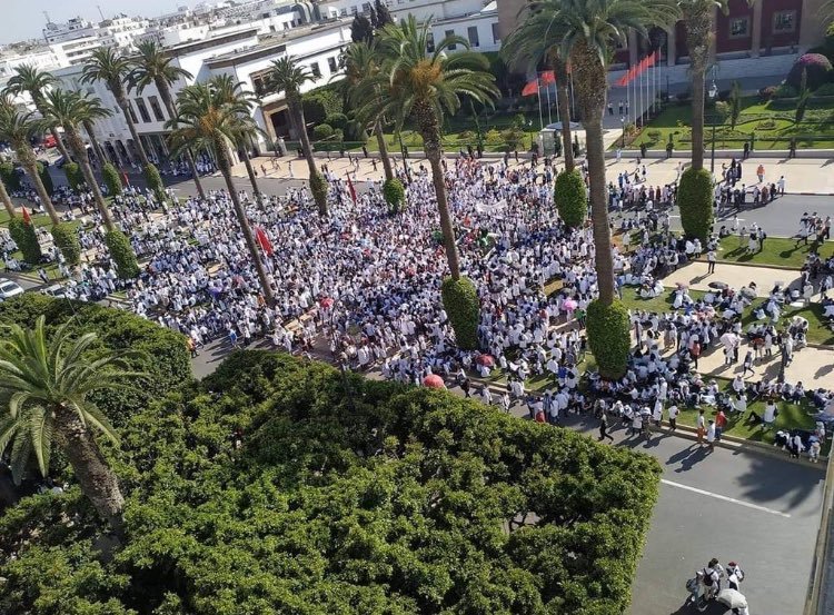 OusselShun's tweet photo. We're the Moroccan Medical students,
We were not claiming for change, 
We wanted just to save our miserable state, 
The Government is trying to silence us, 
And NOW we're claiming our fundamental rights, 
HELP US....
#doctorsunderoppression https://t.co/CwqxoQNI1v