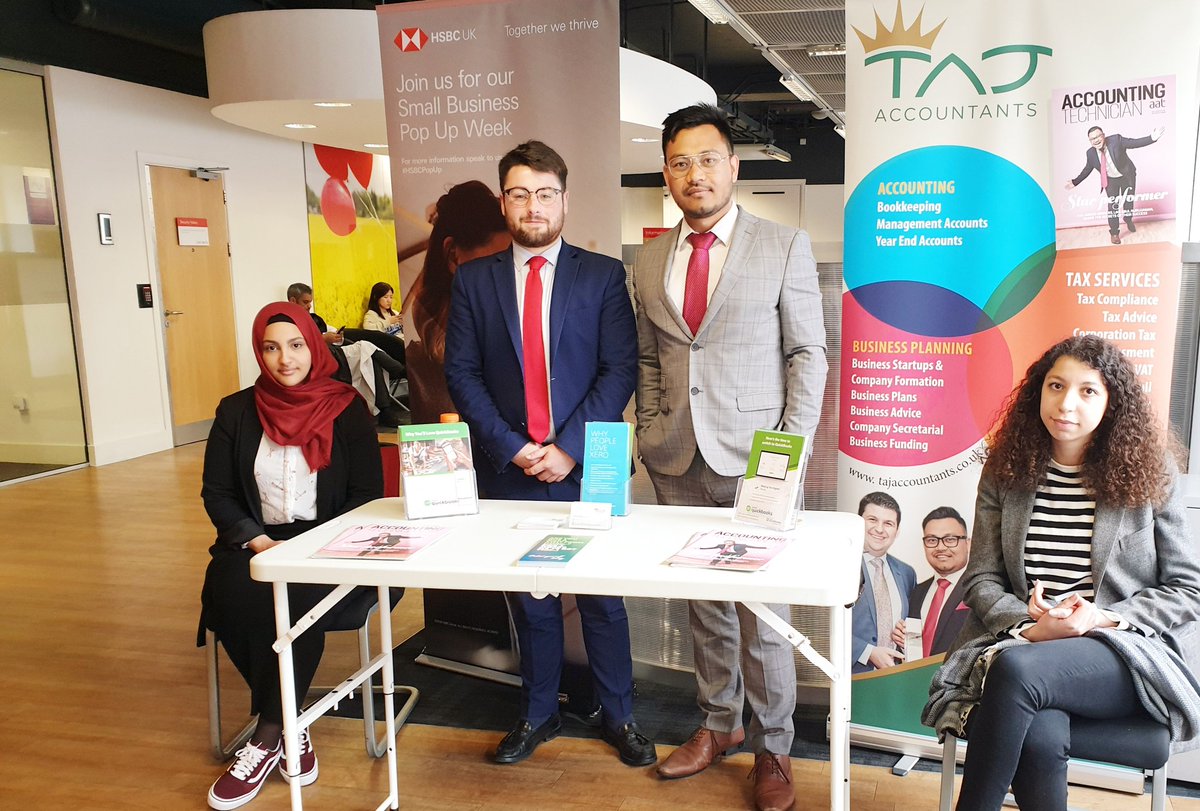 TajAccountants's tweet photo. #TajAccountants is promoting #makingtaxdigital  #mtd  #mtdforvat at  #hsbcpopup day #hsbc @hsbcbusinessuk Whitechapel Branch on 14.06.2019. Please join us if you need any further information about Making Tax Digital. Mr Karl of HSBC is there to support us. https://t.co/yWd0Oo3ECO