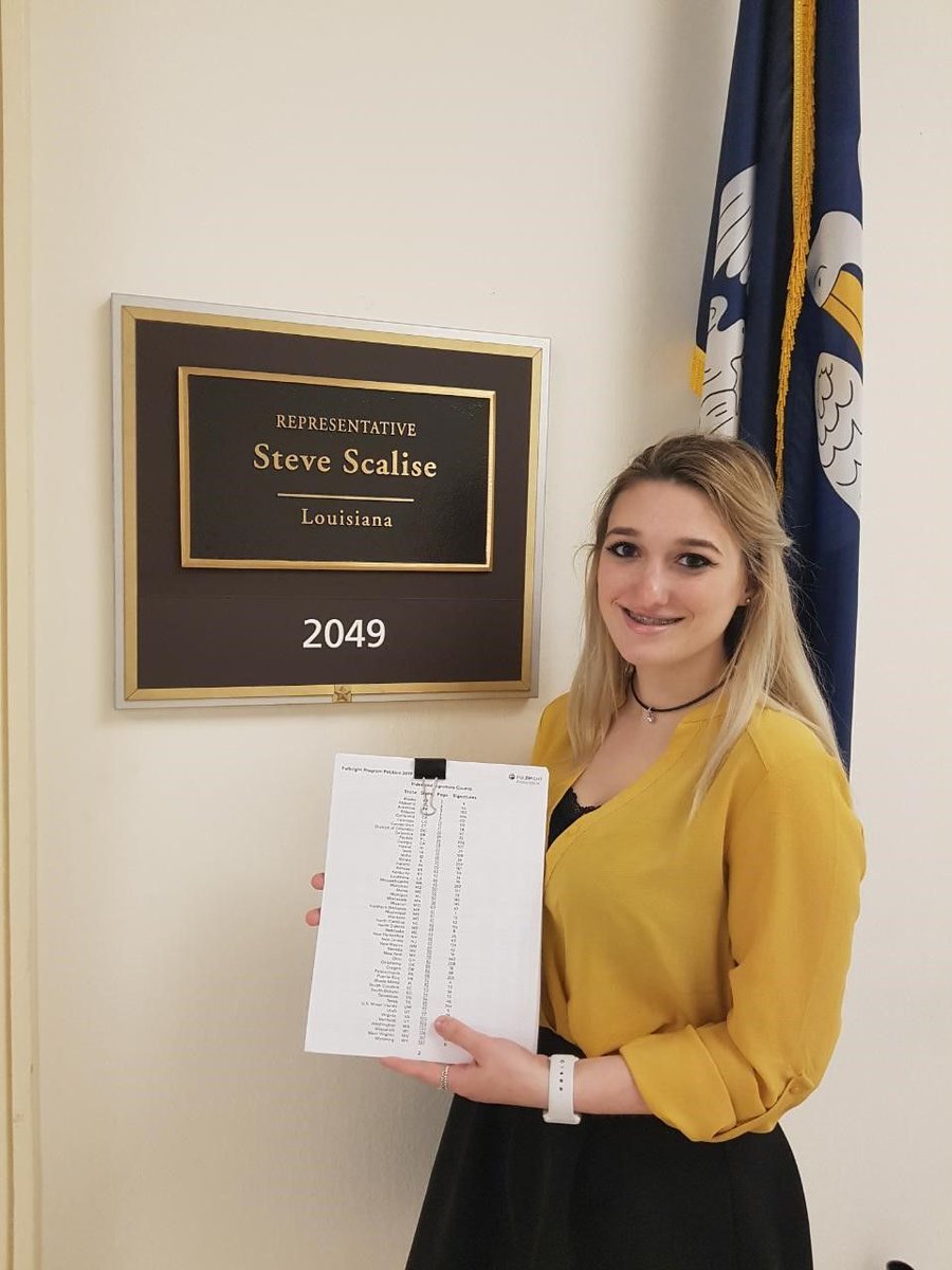 FulbrightAssoc's tweet photo. Thank you to all who signed our petition and shared their voices to ask Congress to continue funding the Fulbright Program! We are on Capitol Hill to hand deliver the petition. https://t.co/SDv9mZedNj #StandforFulbright #Fulbright https://t.co/XvcEb9FqPm