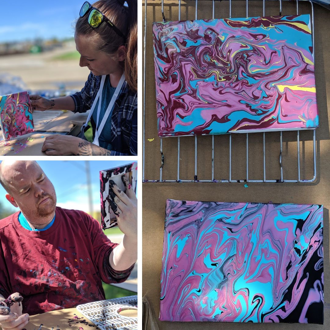 We have some very talented staff at NSD! Check out our Instagram stories to see how Tim and Danielle make our beautiful office artwork. #yegarts #LunchBreak