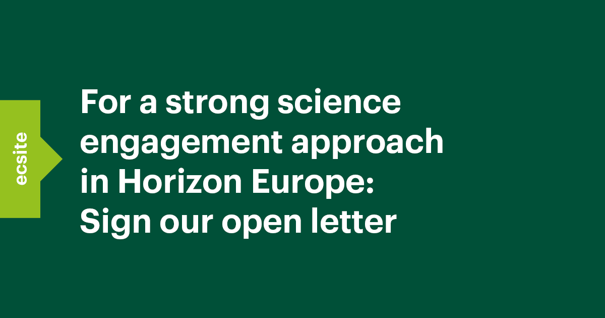 Ecsite's tweet photo. 🇪🇺📝Ecsite invites all #science engagement organisations to sign an Open letter to the European #R&amp;I Commissioner ➡️ https://t.co/fG6kvwo6cT 
In this #openletter, we urge the @EU_Commission to meaningfully engage with #citizen and be more ambitious on #scienceengagement. https://t.co/qTYxmYoRdX