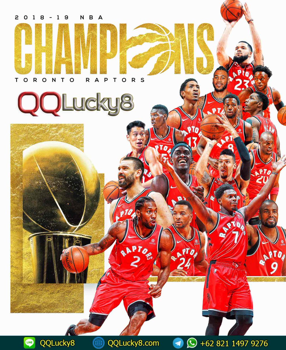 luckyeightscore's tweet photo. Toronto Raptors Juara NBA Finals 2019
https://t.co/LRjer87DFa
#QQLucky8 #bandarbola #livecasino #pokeronline #tembakikan #judionline #welcomebonus #bonusnextdeposit #livescore #slot #poker #keno #judibola #extrabonus #welcomecashback #togel #Raptors #RaptorsChampions #JumatBerkah https://t.co/WLukJnhum3