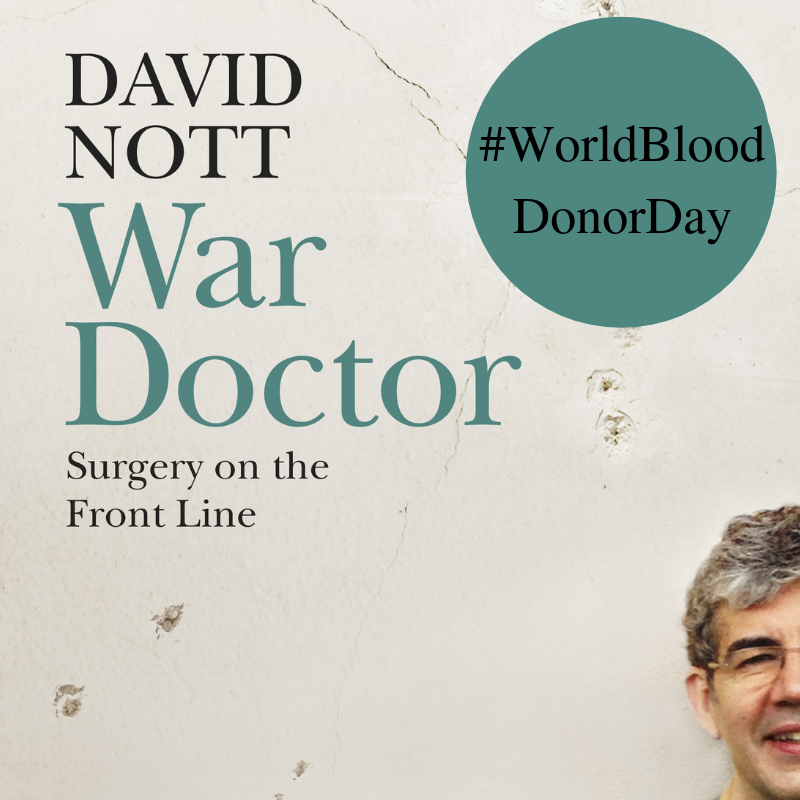 NottFoundation's tweet photo. “There was never enough blood – perhaps only a couple of units of each type” David Nott, War Doctor. Having enough of the right type of blood can be the difference between life and death. This #WorldBloodDonorDay please consider giving blood #safebloodforall #wardoctor #giveblood https://t.co/N2XtzEDLO8