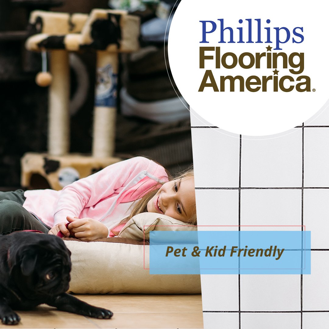 If you want the best #flooring that can hold up to what you kids and pet dish out? #Tile could be for you. #kidfriendly #petfriendly