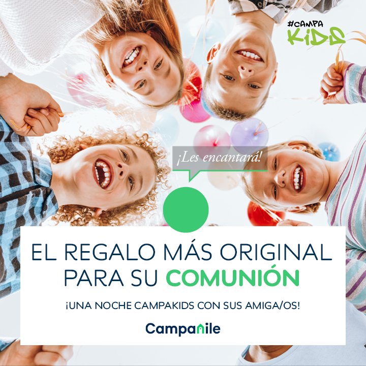 CampanileSpain's tweet photo. En la época de comuniones y no hay nada mejor que una celebración. ¡Regala una fiesta inolvidable! Regala #CampaKids Más información en el siguiente enlace https://t.co/TvNf6Fhtfi https://t.co/sKecnsgu1F