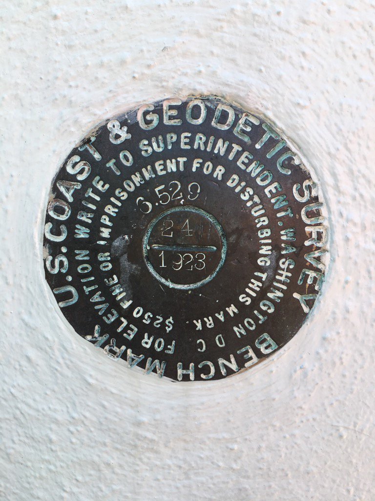 BlueMarshAssoc's tweet photo. U.S. Coast and Geodetic Survey Bench Mark found on Duvall Street in Key West. https://t.co/Sht0fuCfAo