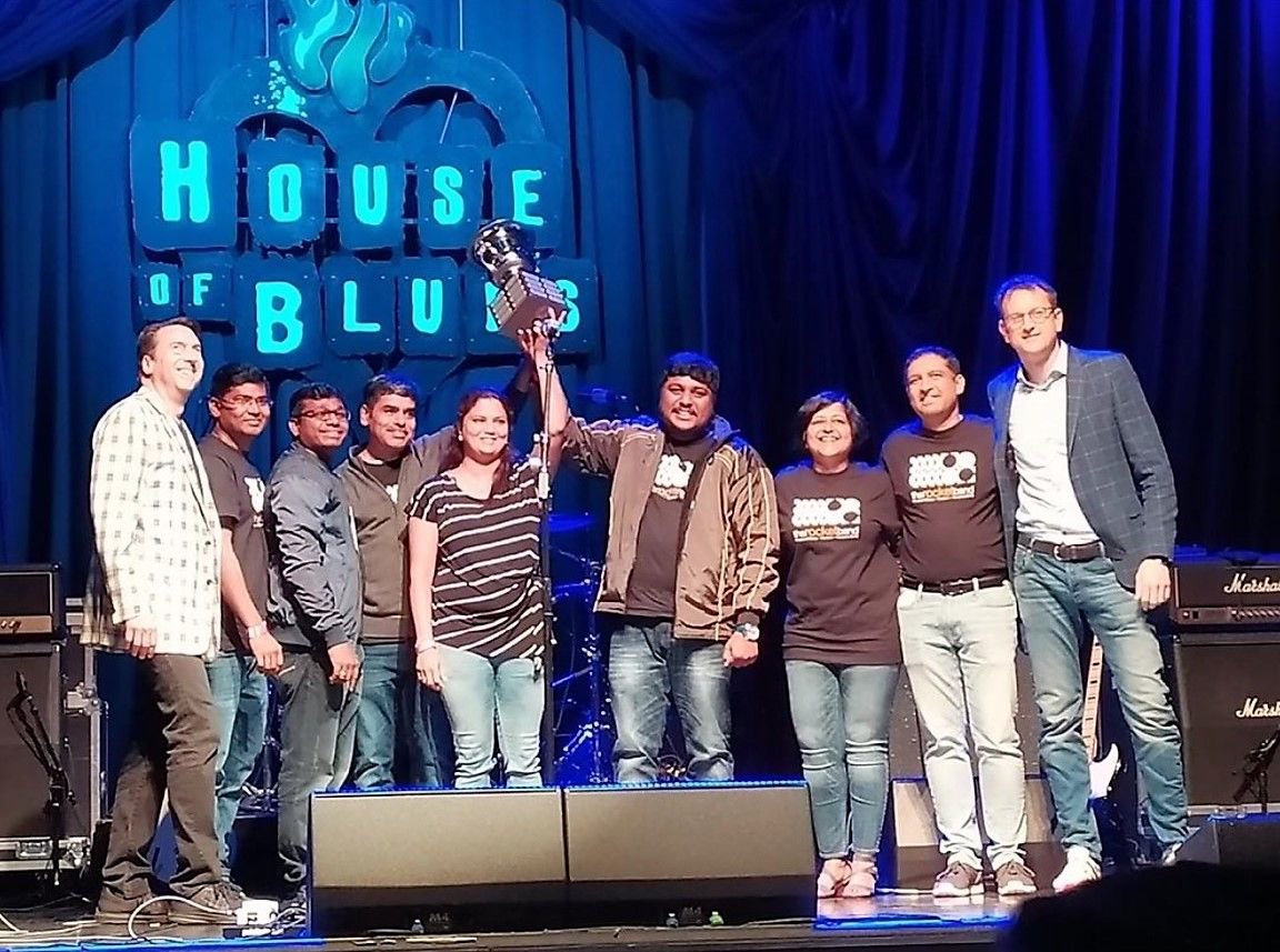 Rocket's tweet photo. #RocketBuild19 Founder's Cup winners! #RocketBuild 🚀🎸🎤 https://t.co/HtmyU8MbQN