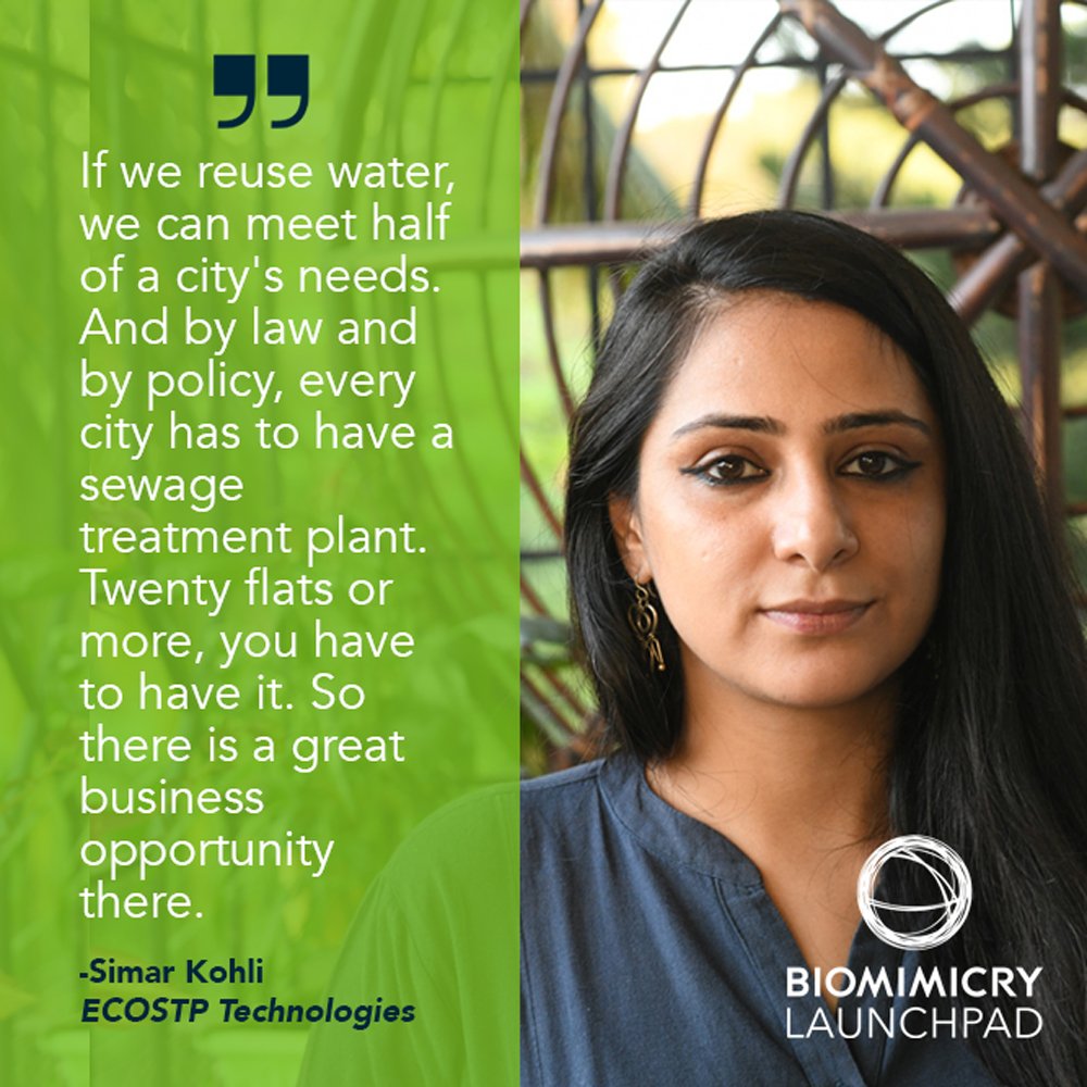 BiomimicryInst's tweet photo. EcoSTP (India) developed a natural sewage treatment technology that treats wastewater w/o power or chemicals. The tech mimics bovine tripe  while using anaerobic disinfection methods that utilizes plants &amp; slow  sand filters #RayofHopePrize #Circularity19 https://t.co/S7n9JYKVUS https://t.co/0DMFGNyGV9