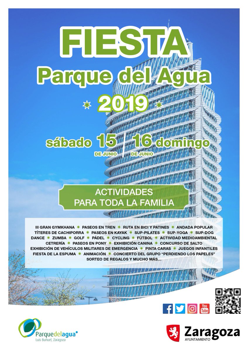 Llego la Fiesta del Parque ¡¡Os esperamos a todos!!
Recomendamos el uso de transporte público.
Recordar que para participar en la Gymkhana quedan 20 plazas disponibles para inscripciones presenciales a partir de las 12:00H en Playas. Programa de la Fiesta  parquedelagua.com/img/newsletter…