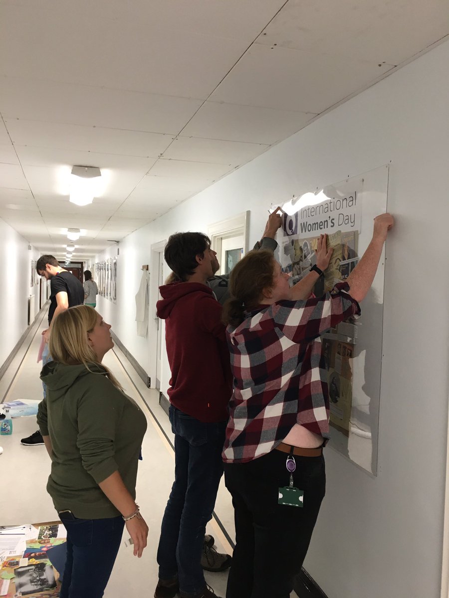 making our basement corridors nicer 😀 #womeninscience #meninscience @swanscience @SwanseaUni @SwanseaPostgrad . Thanks @EcologyImages for the good idea