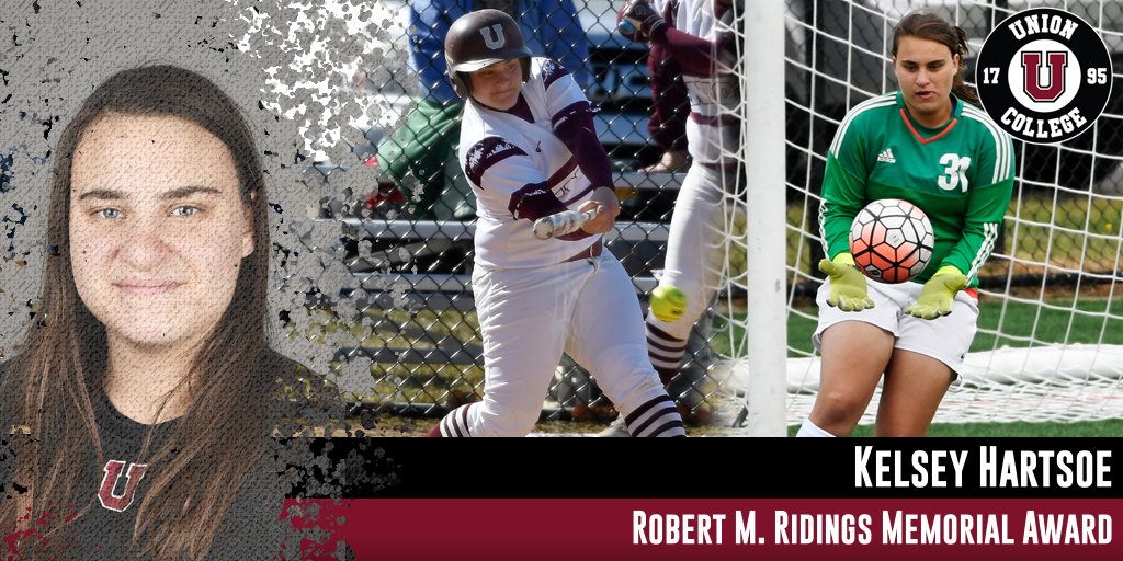 UnionAthletics's tweet photo. These two seniors close our their collegiate careers with a bang! The Robert M. Ridings Memorial Award winners are Nicole Conley of @UnionCollegeWBB and Kelsey Hartsoe of #UnionWSOC and #UnionSB!
#GoU #ThankUSeniors https://t.co/nNyatS3OlF