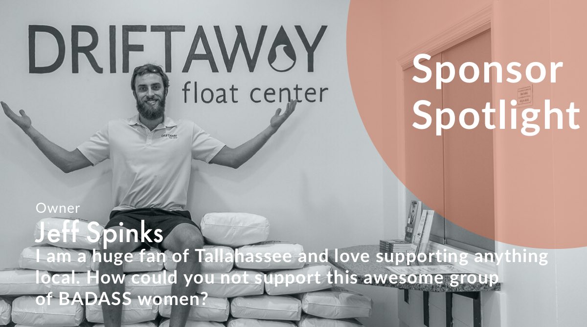 This month's sponsor spotlight is on one of Tallahassee's most unique businesses: Driftaway Float Center <a href="/FloatTally/">Driftaway Float</a> 
Read more about Jeff on our website! 

tallahasseerollergirls.com/june-sponsor-s…